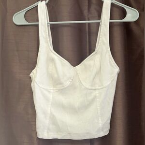Crop Top American Eagle White: Perfect for Layering or Partying!